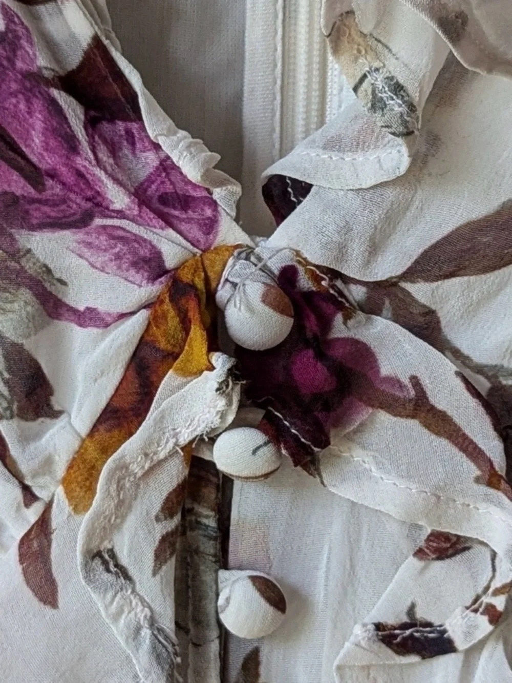 NWT Anthropologie V-Neck Floral Tiered Ruffle Prairie Dress 
(Sz 16 Plus) - Picture 8 of 15